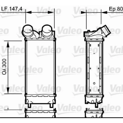 Abbildung von VALEO 818837 Ladeluftkühler Aluminium PEUGEOT: 5008 I, 308 I SW