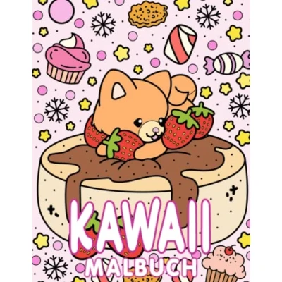Abbildung von Kawaii Malbuch: 30 süße und lustige Malvorlagen für Kinder Erwachsene