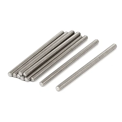 Abbildung von sourcing map 10stk M6 x 100mm 304 Edelstahl Voll Außen Gewindestange Bar Stab Verschluss de