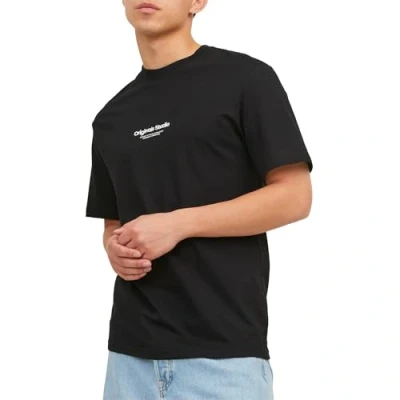Abbildung von Jack &amp; Jones Jorvesterbro SS CREW NECK NOOS Tshirt print, Größe: Small, Black