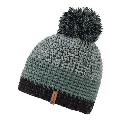 Abbildung von Ziener Unisex INTERCONTINENTAL Bommel Mütze gehäkelt Fleece Futter dreifarbig, black.ombre, Usex