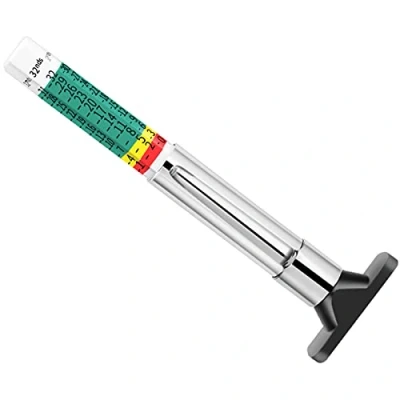 Abbildung von GODESON Reifen Profiltiefenmesser, 6 seitiger intelligenter farbcodierter profiltiefenmesser fur reifen, reifenprofiltiefenmesser in 25 mm/32 inch