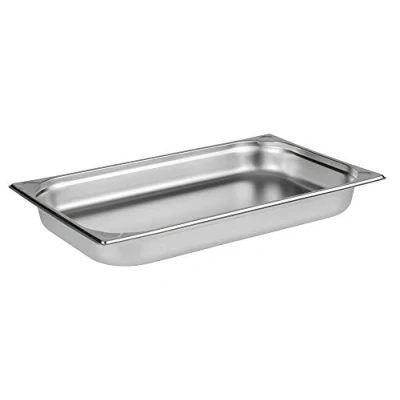 Abbildung von APS 81102 GN Behälter 1/1, Gastronormbehälter Edelstahl rostfrei/Abmessungen 32,5 x 53 cm/Tiefe 6,5 cm/Volumen 9 Liter …