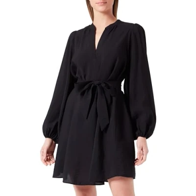 Abbildung von VILA Vipandy Short Dress Freizeitkleid, Damen, Größe: 40, Black beauty
