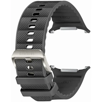 Abbildung von PeakForm Armband für die Samsung Galaxy Watch Ultra Dunkelgrau Silikon Band