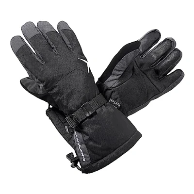 Abbildung von Black Crevice Erwachsenen Skihandschuhe, schwarz/grau, L
