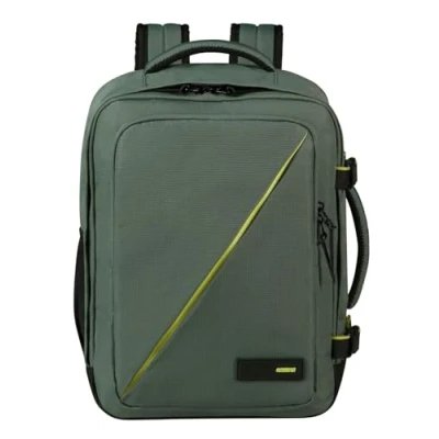 Abbildung von American Tourister Take2Cabin Wizz Air/Vueling Kabinentasche 30 x 20 40 cm, 26.5 L, 0.60 kg, Handgepäck, Flugzeug Rucksack S/M Underseater, Grün (Dark Forest)