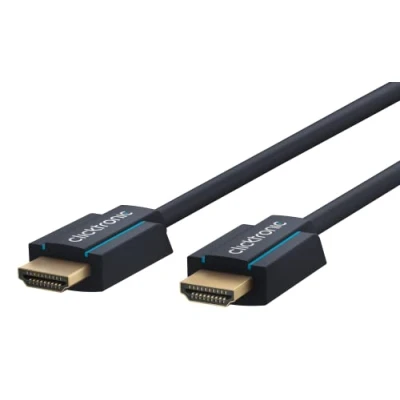 Abbildung von Clicktronic Ultra High Speed HDMI 2.1 Kabel mit Ethernet 48 Gbps 8K / 4K 120Hz PS5 eARC, Dynamic HDR, VRR, 3D, Dolby Vision, Perfekt für XBOX, HDTV, Heimkino, Soundbar 2m