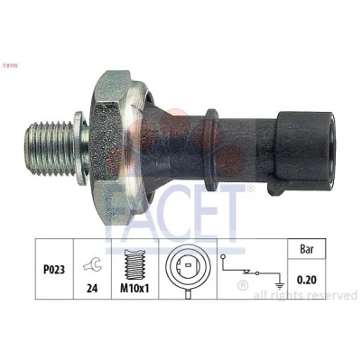 Abbildung von FACET 7.0170 Öldruckschalter M10x1 0,2bar Made in Italy OE Equivalent OPEL: Mokka / X, Meriva A, Zafira B