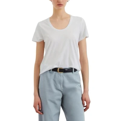 Abbildung von Marc O&#039;Polo Damen T Shirt aus Bio Baumwolle Regular Fit, Weiß (White), XS