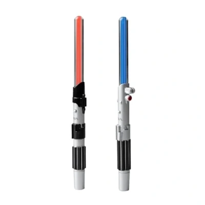 Abbildung von Grupo Erik Star Wars Laserschwert Kugelschreiber mit Licht, 2 Stifte aus Metall, schwarze Tinte Geschenkbox, schöne Kugelschreiber, Merchandising