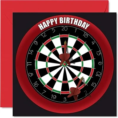 Abbildung von Lustige Geburtstagskarte zum 35. Geburtstag für Männer und Frauen Dartscheibe Happy Birthday Karte Vater, Mutter, Sohn, Tochter, Bruder, Schwester, Onkel, Tante, Cousin, 145 mm x mm,