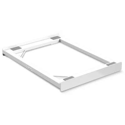 Abbildung von Meliconi Torre Slim L45, Universelles Zwischenbaurahmen für Trockner und Waschmaschine mit reduzierten Tiefe Vormontiert, Sicherheitsgurt Metallschnalle Inklusive, Tragfähigkeit: 250 kg, Weiß