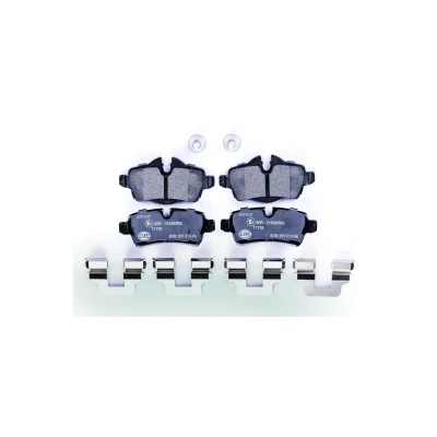 Abbildung von HELLA 8DB 355 013 661 Bremsbelagsatz für Verschleißwarnanzeiger vorbereitet mit Bremssattelschrauben Zubehör MINI: Hatchback, Convertible, Clubman
