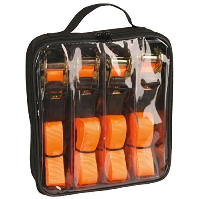 Abbildung von Kerbl Zurrgurtset, 250/500kg 25mm x 5m, 4er Pack, in Tasche, orange