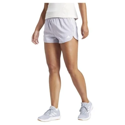 Abbildung von adidas Performance Pacer Stripes HIGH RISE kurze Sporthose, Damen, Größe: Mx5&quot;, Semi lucid blue white
