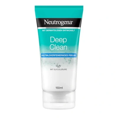 Abbildung von Neutrogena Deep Clean Gesichtsreinigung, Hautbildverfeinerndes Peeling mit Glycolsäure, für jede Haut, 150ml