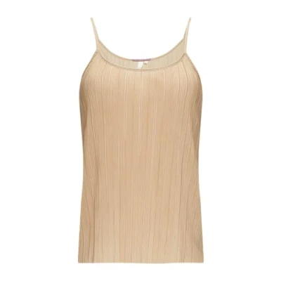 Abbildung von QS Damen 2147728 Top mit Plisseefalten, beige 8312, L