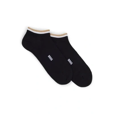 Abbildung von BOSS Herren 2p Uni Stripe Cc ANKLE_SOCKS, Black1, 39 42 EU
