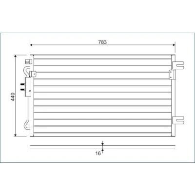 Abbildung von VALEO 817739 Klimakondensator ohne Trockner Aluminium 440 R 134a CHRYSLER: VOYAGER 4