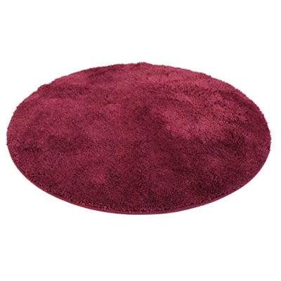 Abbildung von Kinzler J 10001/13 Bordeaux Badematte, Mikrofaser, 90 cm rund