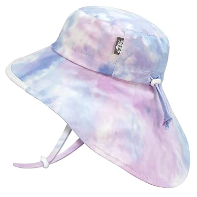 Abbildung von Jan &amp; Jul Cotton Adventure Toddler Sun Hat with Wide Brim (M: 6 24 Months, Candy Tie Dye)