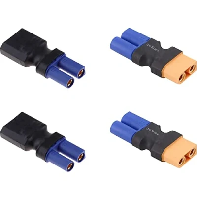 Abbildung von Boladge 2 Stücke XT90 Männlich auf EC5 Buchse Steckverbinder Adapter und für RC LiPo Akkus