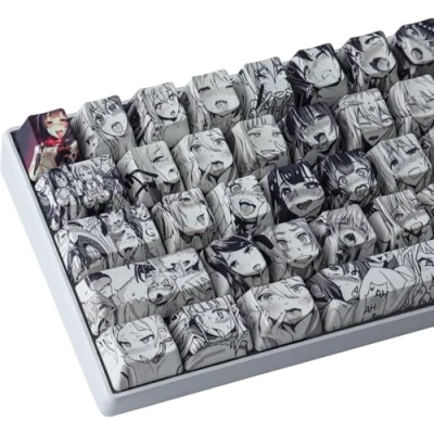 Abbildung von Sunzit Keycaps, 108 Tasten OEM PBT Keycaps Dye Sublimation Japanische Anime Tastenkappe für Cherry Gateron Kailh Switch Mechanische Tastatur (nur