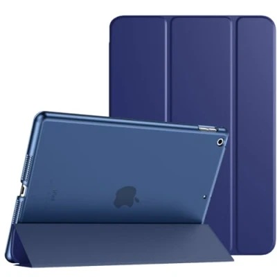 Abbildung von TiMOVO Hülle für iPad 9. Generation 2021/iPad 8. 2020/iPad 7. 2019, Ultra Dünn Durchscheinend Schutzhülle Smart Cover mit Auto Schlafen/Wachen 10,2 Zoll, Marin Blau