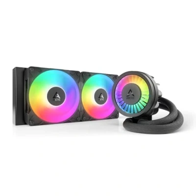 Abbildung von ARCTIC Liquid Freezer III Pro 240 A RGB AIO CPU Kühler, 2 x 120 mm Wasserkühlung, 38 Radiator, PWM Pumpe, VRM Lüfter, AMD AM5/AM4, Intel LGA1851/1700 Contact Frame Schwarz