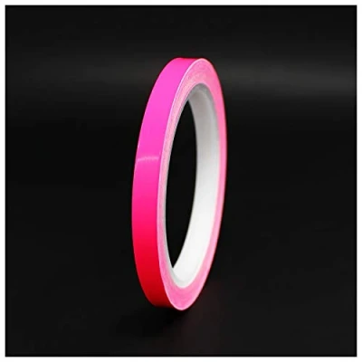 Abbildung von Finest Folia 10 Meter (0,79/Meter) Glanz Zierstreifen Auto Motorrad Boot Modellbau Silber Chrom Dekorstreifen Seitenstreifen (Neon Pink, 7mm Breite)