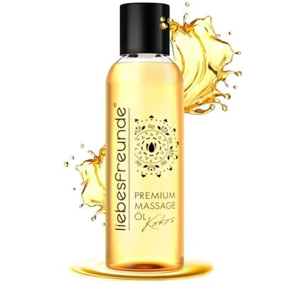Abbildung von liebesfreunde® Erotik Massageöl Kokos zur Entspannung Erotisches Massage Öl, 150 ml