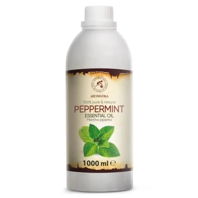 Abbildung von Ätherisches Pfefferminzöl 1000ml Mentha Piperita Reines Minzöl für Guten Schlaf Aromatherapie Haare &amp; Haut Beruhigung Duftlampe Diffuser Sauna Dampfbad Aromaöl Duftöl