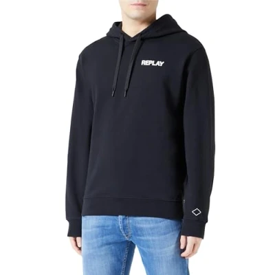 Abbildung von Replay MIT Logoprint Kapuzenpullover, Herren, Größe: Large, Black