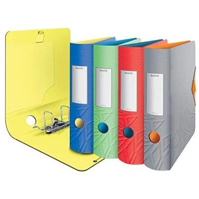 Abbildung von Leitz 180 Active Urban Chic Aktenordner, 5er Pack, A4, gebogener Rücken 82 mm Breite, elastischer Verschluss, leichtes Polyfoam, Chic, Farblich sortiert, 11161099