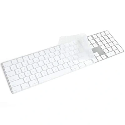 Abbildung von Masibloom Apple iMac Magic Tastatur Hülle aus Silikon mit Ziffernblock MQ052LL/A (A1843), ultradünne Schutzhülle, für US und EU Tastatur, transparent