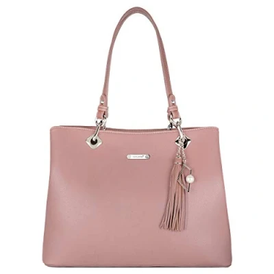 Abbildung von David Jones Damen Schultertasche Weiche PU Leder Frauen Große Tote Shopper Bag Lange Henkel Handtasche Henkeltasche Tragetasche Elegante Arbeit City Alltags Shopping Reise Mode Rosa