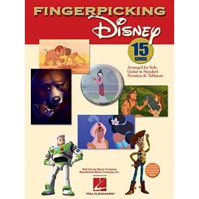 Abbildung von Fingerpicking Disney (Guitar Book): Songbook, Tabulatur für Gitarre (Notation &amp; Tablature): 15 Songs Arranged for Solo Guitar in Standard Notation and Tablature
