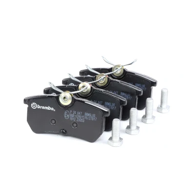 Abbildung von BREMBO P 24 047 Bremsbelagsatz exkl. Verschleißwarnkontakt mit Bremssattelschrauben ohne Zubehör FORD: Focus Mk1 Hatchback, FIESTA 5, 6