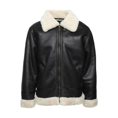 Abbildung von Alpha Industries Herren B3 FL Lederjacke, Black, S