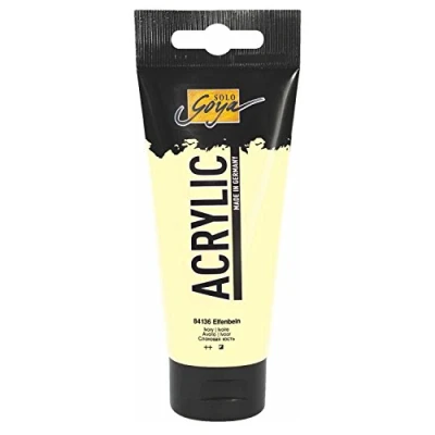 Abbildung von KREUL 84136 Solo Goya Acrylic, 100 ml Tube in elfenbein, cremige vielseitig einsetzbare Acrylfarbe Studienqualität, auf Wasserbasis, schnell und matt trocknend, gut deckend, wasserfest