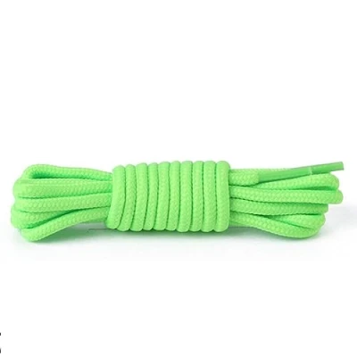 Abbildung von Boolavard Runde Schnürsenkel [2 Paar] Robuste für Wanderarbeitsstiefel (Grün, 150cm)