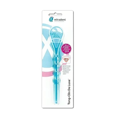 Abbildung von Tong Clin De Luxe Zungenreiniger blau transparent