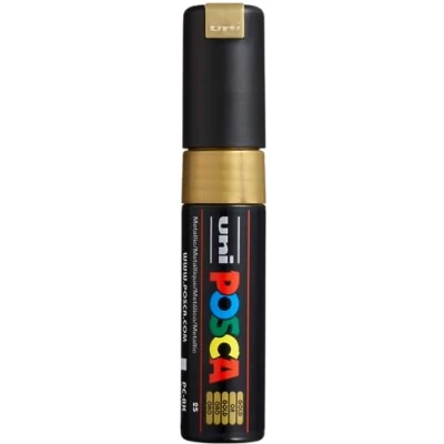 Abbildung von uni ball 182681 POSCA Marker mit breiter Keilspitze, gold