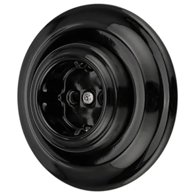 Abbildung von Unterputz Porzellan Retro Steckdose, All in One, Serie PR1 schwarz