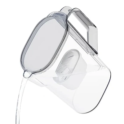 Abbildung von Wessper Wasserfilter Kanne 2.7L für Kühlschranktür, Wasserkaraffe mit Aktivkohle Filter, Wasserkanne Kompatibel Brita Maxtra Filterkartusche Schwarz