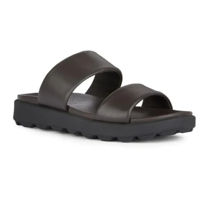 Abbildung von Geox Herren U SPHERICA EC6 A Slide Sandal, Dark Brown, 42 EU