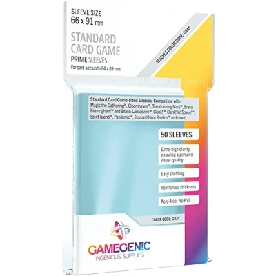 Abbildung von Gamegenic, PRIME Standard Card Game Sleeves, Sleeve color code: Gray