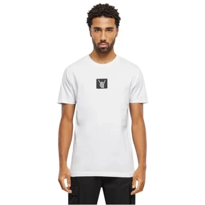 Abbildung von Mister Tee Skelett Patch Tshirt print, Herren, Größe: Medium, White