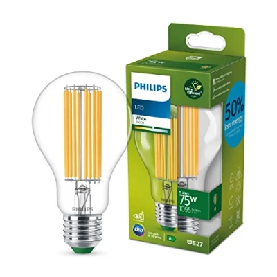 Abbildung von PHILIPS LED Classic ultraeffiziente E27 Lampe (75 W), mit neutralweißem Licht, energiesparende langer Nutzlebensdauer, Energieeffizienzklasse A